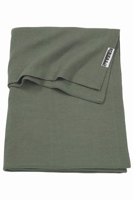 E-shop Meyco deka do kočíka Knit basic 75x100 cm farba:forest green