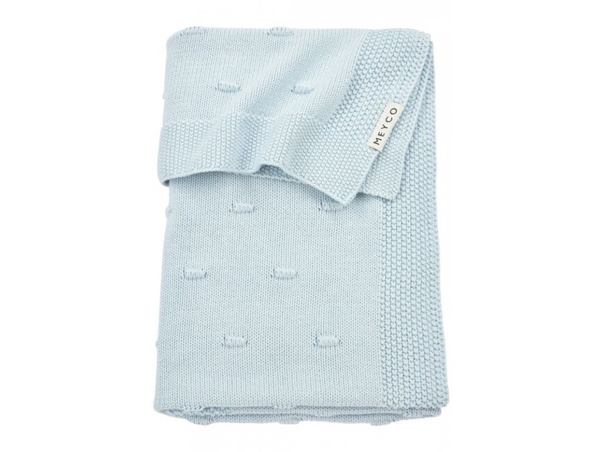 E-shop Meyco deka do kočíka Knots 75x100 cm farba:light blue