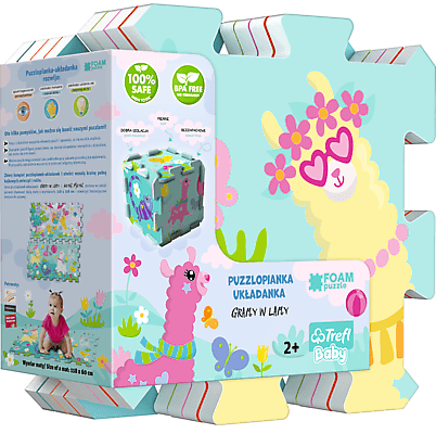 E-shop Trefl penové puzzle farba:Hra s Lamou