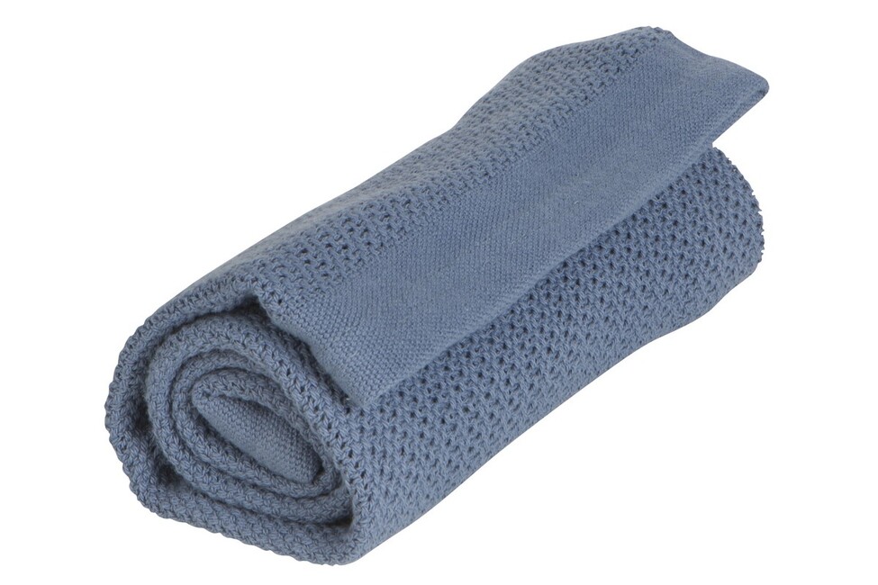 E-shop VINTER & BLOOM Deka Soft Grid Organic farba:denim blue