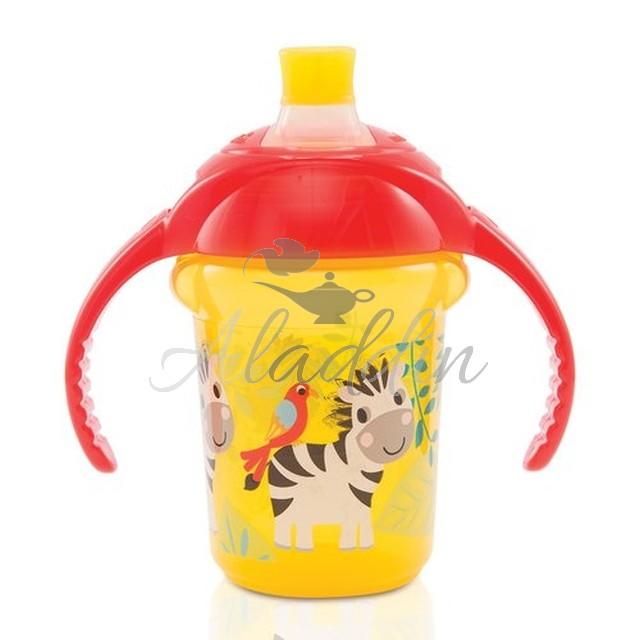 Munchkin - Click Lock nepretekavý obrázkovy hrnček s úškami 237ml  012090 farba:žltá