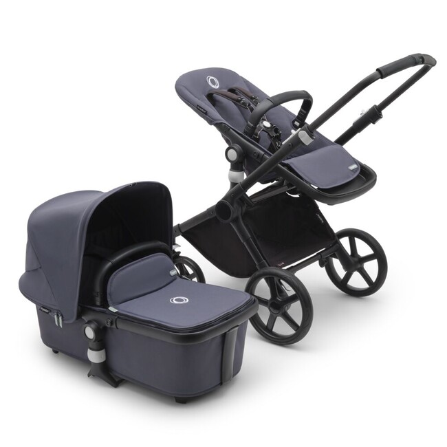 E-shop Bugaboo Fox Cub Complete farba:black/stormy blue–stormy blue
