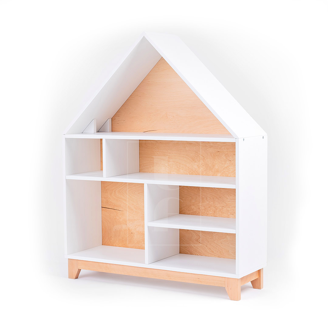 E-shop LevinFelin levin felin Montessori domčeková polica Woodle farba:biela/prírodná