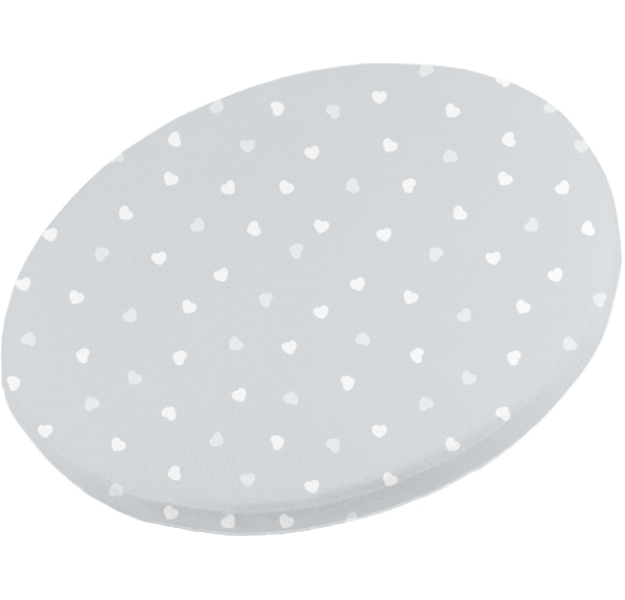 E-shop LevinFelin levin felin detská plachta smart bed mini zo 100 % bavlny farba:Srdiečka biele na sivom
