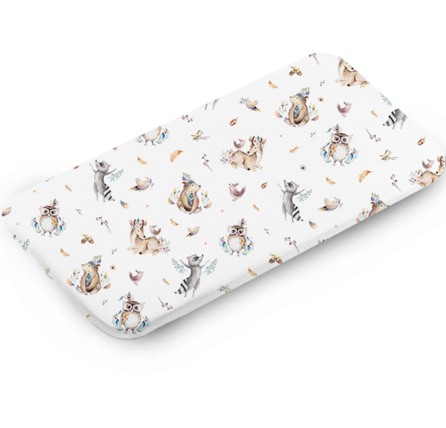 E-shop LevinFelin levin felin detská plachta 140×70 cm zo 100% bavlny farba:Les na bielom