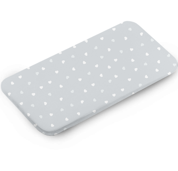 E-shop LevinFelin levin felin detská plachta 140×70 cm zo 100% bavlny farba:Srdiečka biele na sivom