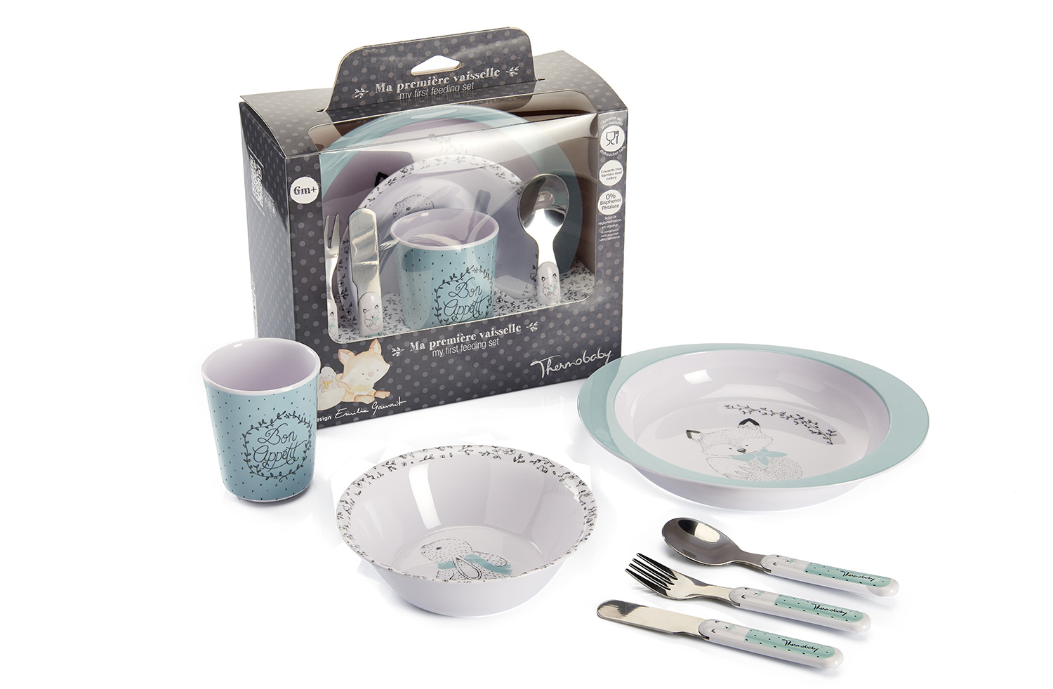 E-shop THERMOBABY Melaminový set nádobí, Forest