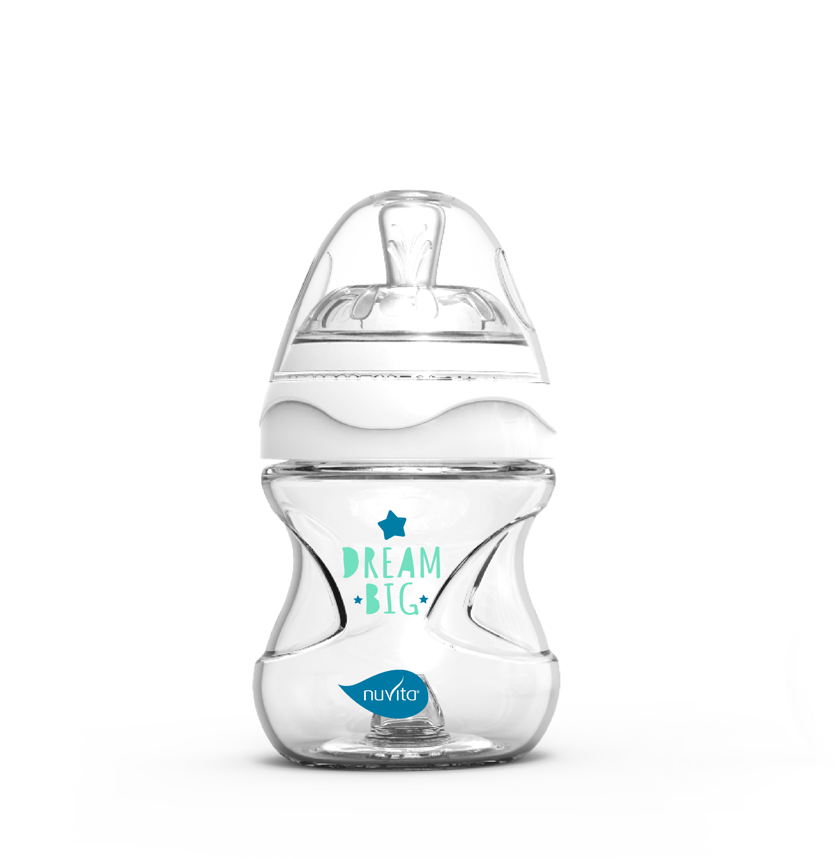 E-shop NUVITA Lahvička 140ml, Glass/White