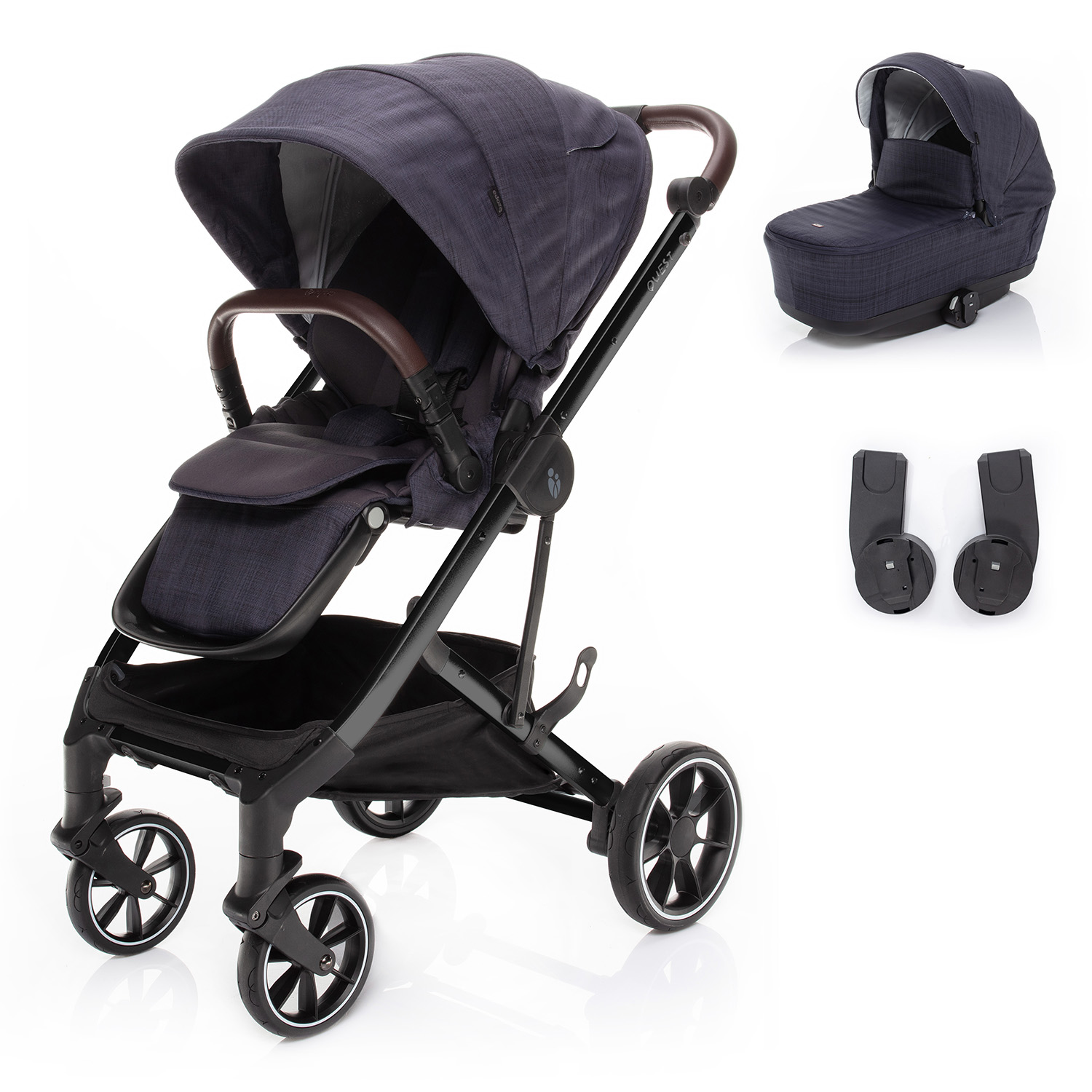 E-shop ZOPA Set kočík Quest+ korba+ adaptéry, Midnight Navy/Black
