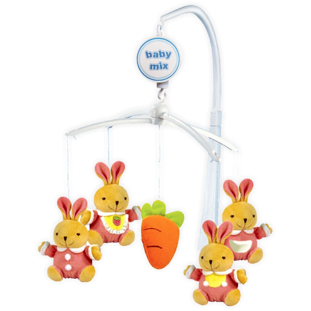 E-shop Kolotoč nad postieľku Baby Mix Zajačikovia - 10250