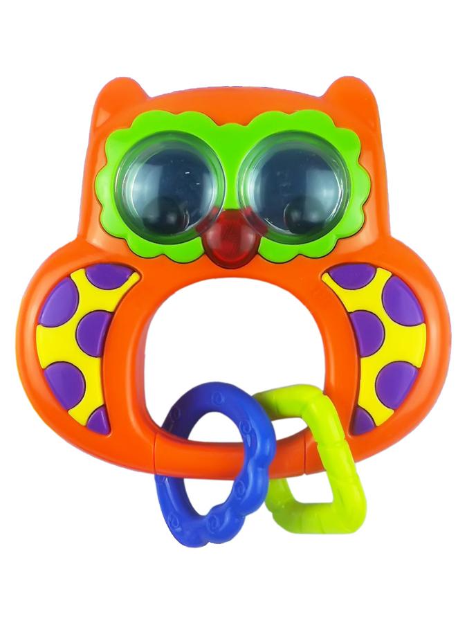 E-shop Detská hrkálka so zvukom Baby Mix Sovička oranžová - 16825