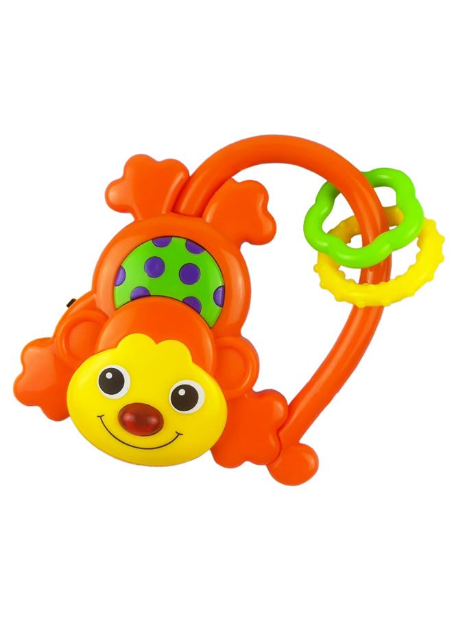 E-shop Detská hrkálka so zvukom Baby Mix Opička oranžová - 17306