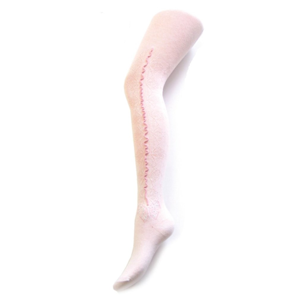 E-shop Detské bavlnené žakárové pančucháče New Baby biele s motýlikom, 116 (5-6 rokov) - 24259