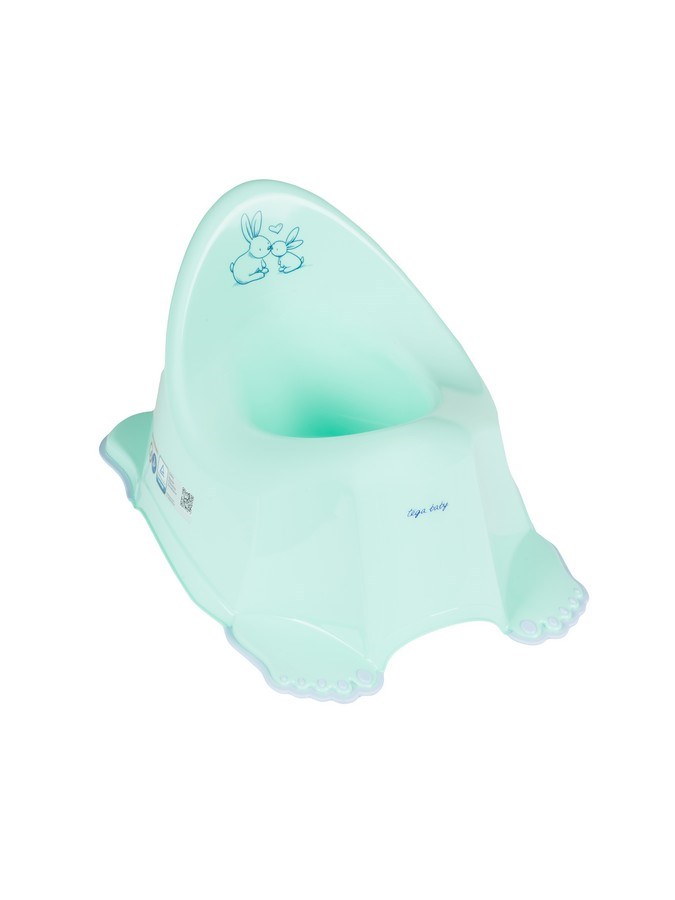E-shop TEGA Hrajúci detský nočník protišmykový Bunny mätový - 24839