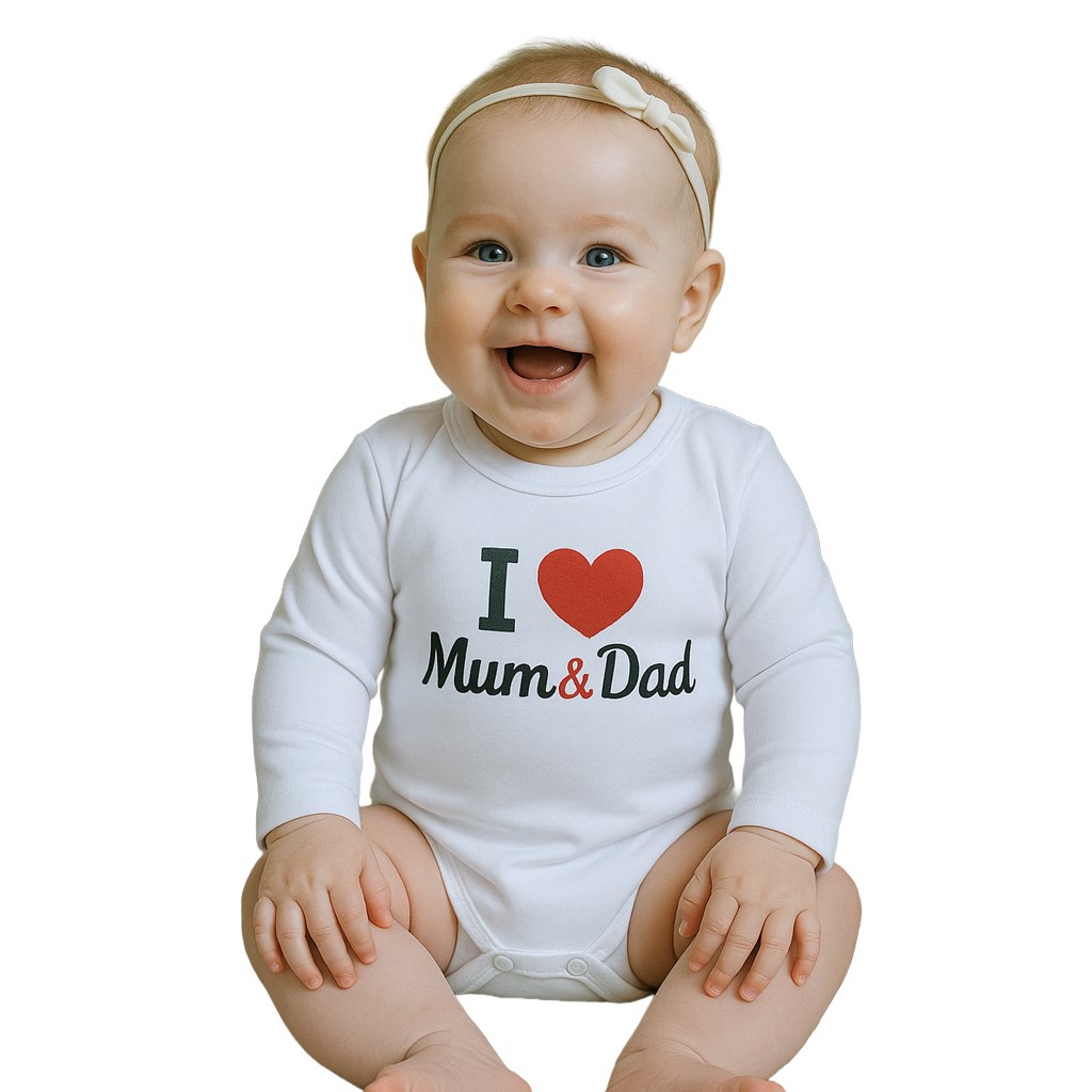E-shop Body s potlačou New Baby I Love Mum and Dad, 68 (4-6m) - 27180