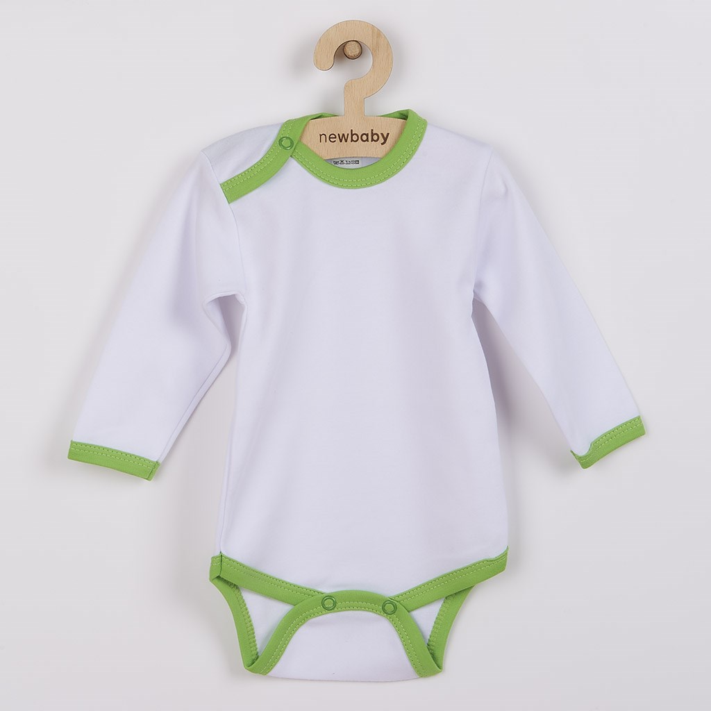 E-shop Dojčenské body New Baby so zeleným lemom, 74 (6-9m) - 27565
