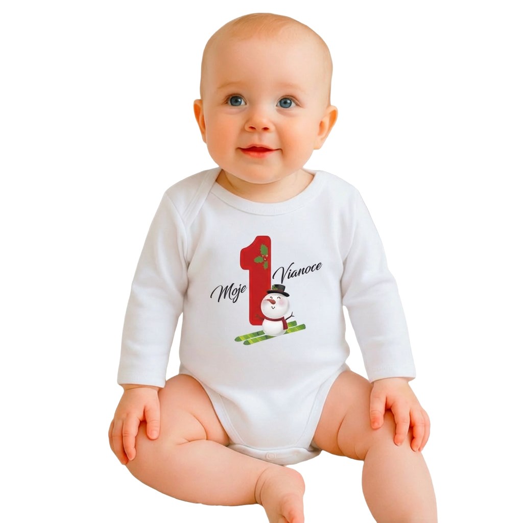 E-shop Body s potlačou New Baby Moje prvé Vianoce, 74 (6-9m) - 28944
