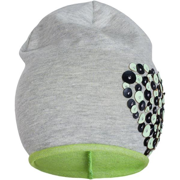 E-shop Jarná čiapočka New Baby srdiečko sivo-zelená, 86/92 - 30540