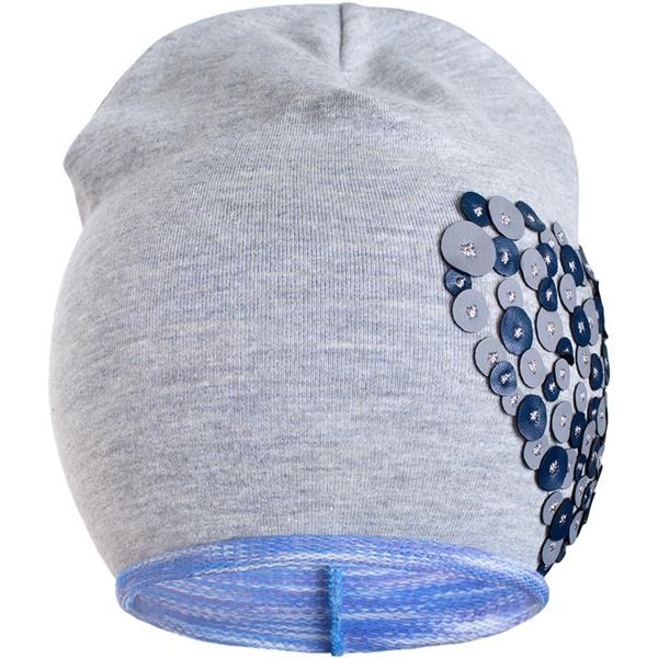 E-shop Jarná čiapočka New Baby srdiečko sivo-fialová, 86/92 - 30542