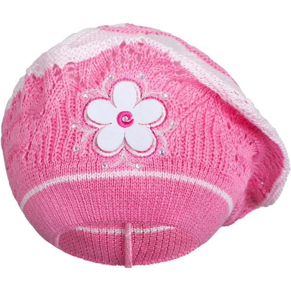 E-shop Pletená čiapočka-baret New Baby tmavo ružová, 104 (3-4r) - 30572