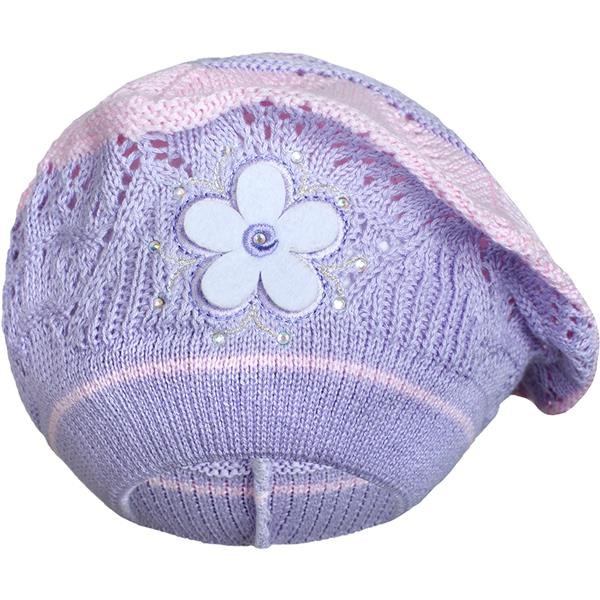 E-shop Pletená čiapočka-baret New Baby fialová, 104 (3-4r) - 30573