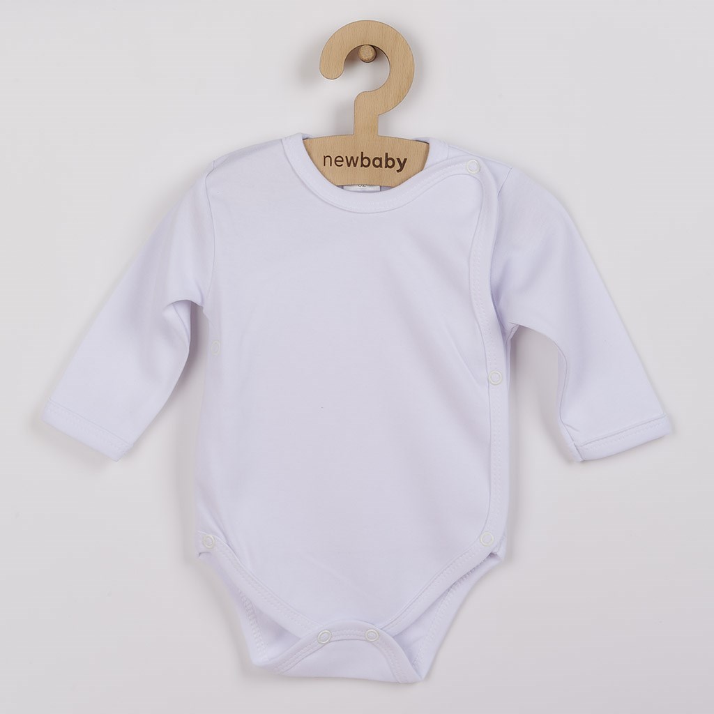 E-shop Dojčenské body celorozopínacie New Baby Classic biele, 50 - 30583