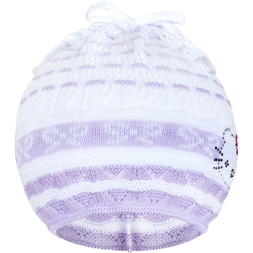 E-shop Pletená čiapočka-šatka New Baby mačička fialová, 104 (3-4r) - 30798