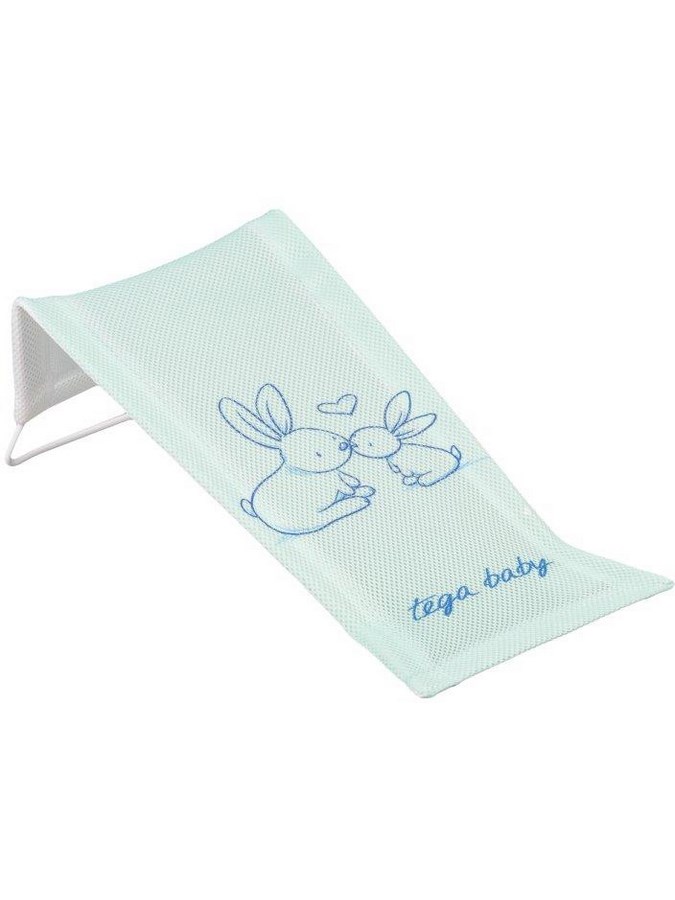 E-shop TEGA Látkové lehátko na kúpanie Králičky zelené - 30884