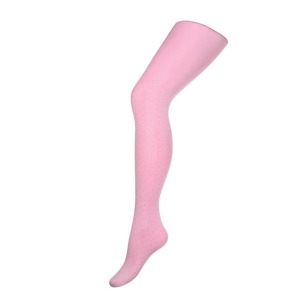 E-shop Detské bavlnené pančucháče 3D New Baby svetlo ružové s bodkami, 116 (5-6 rokov) - 31036