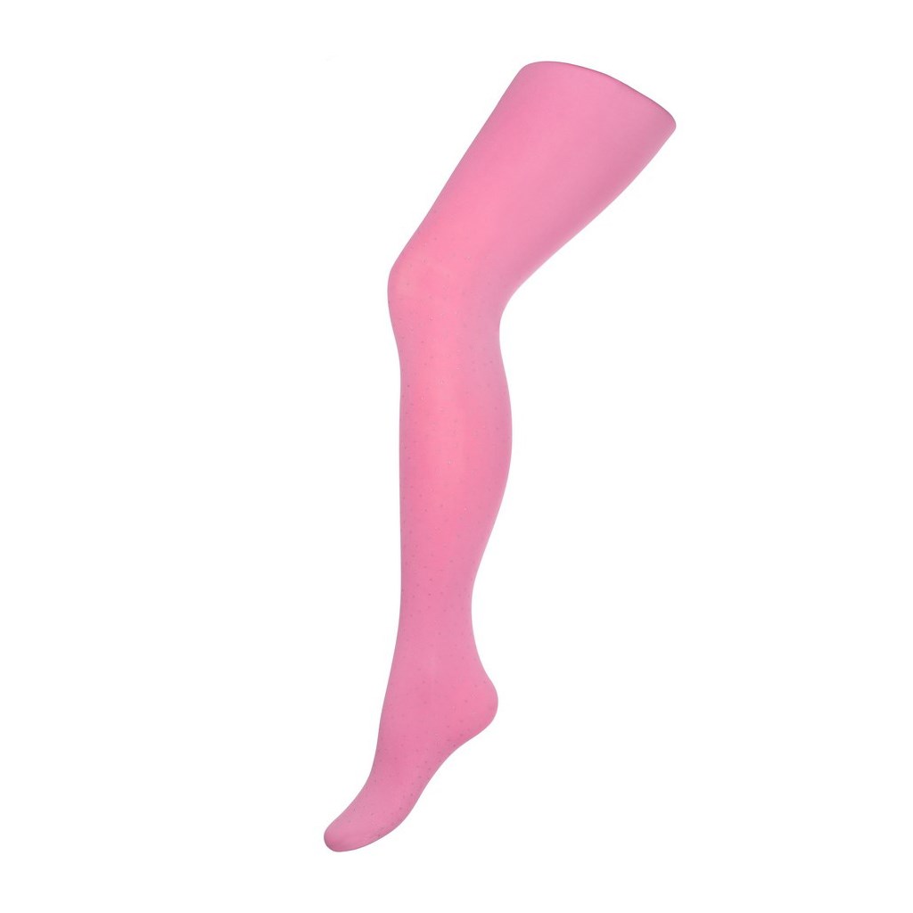 E-shop Detské bavlnené pančucháče 3D New Baby ružové s bodkami, 152 (11-12r) - 31057