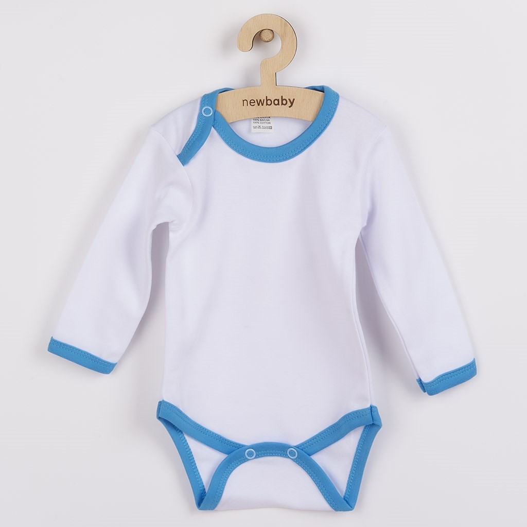 E-shop Dojčenské body New Baby s modro-tyrkysovým lemom, 86 (12-18m) - 32374