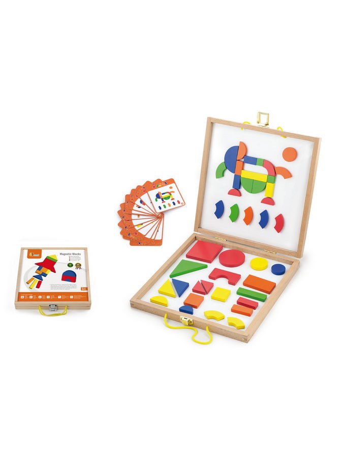 E-shop Drevený kufrík s magnetickými kockami pre deti Viga - 32861