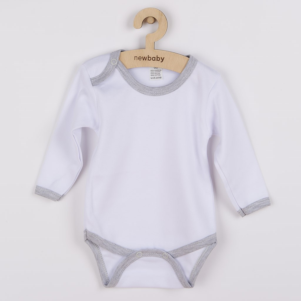 E-shop Dojčenské body New Baby so sivým lemom, 74 (6-9m) - 33278