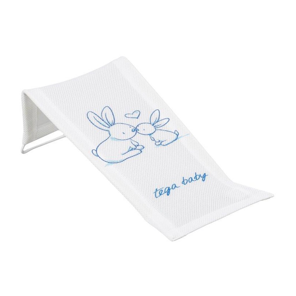 E-shop TEGA Látkové lehátko na kúpanie Králičky biele - 34199