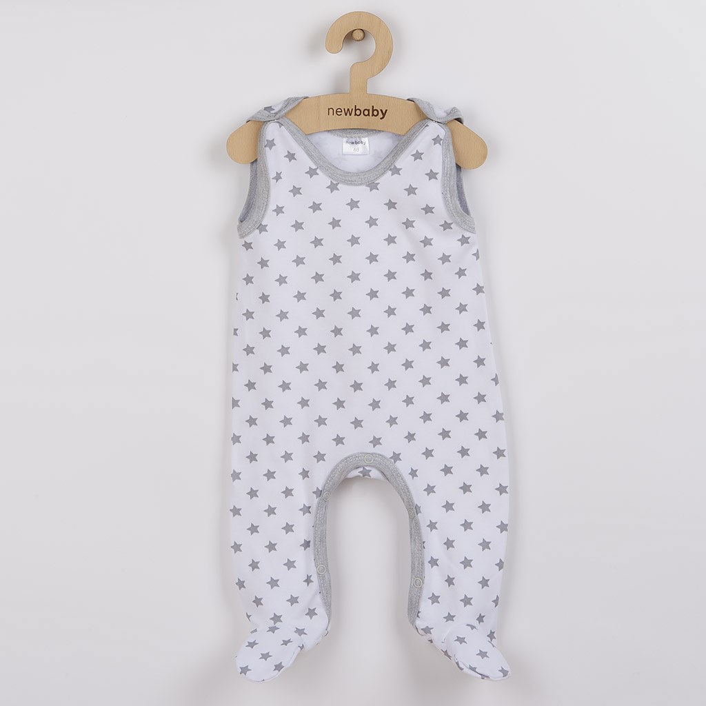 E-shop Dojčenské dupačky New Baby Classic II sivé s hviezdičkami, 50 - 34852
