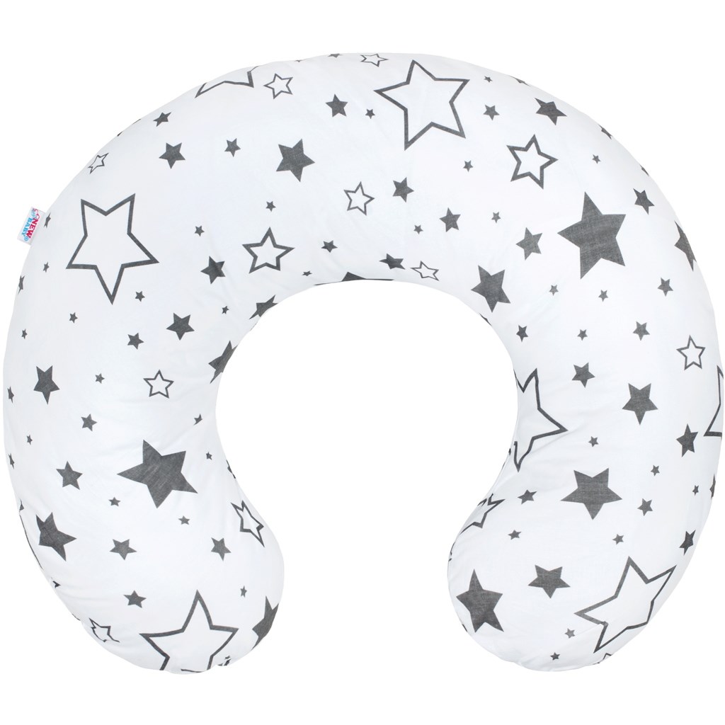 E-shop Dojčiaci vankúš New Baby hviezdy sivé - 35210