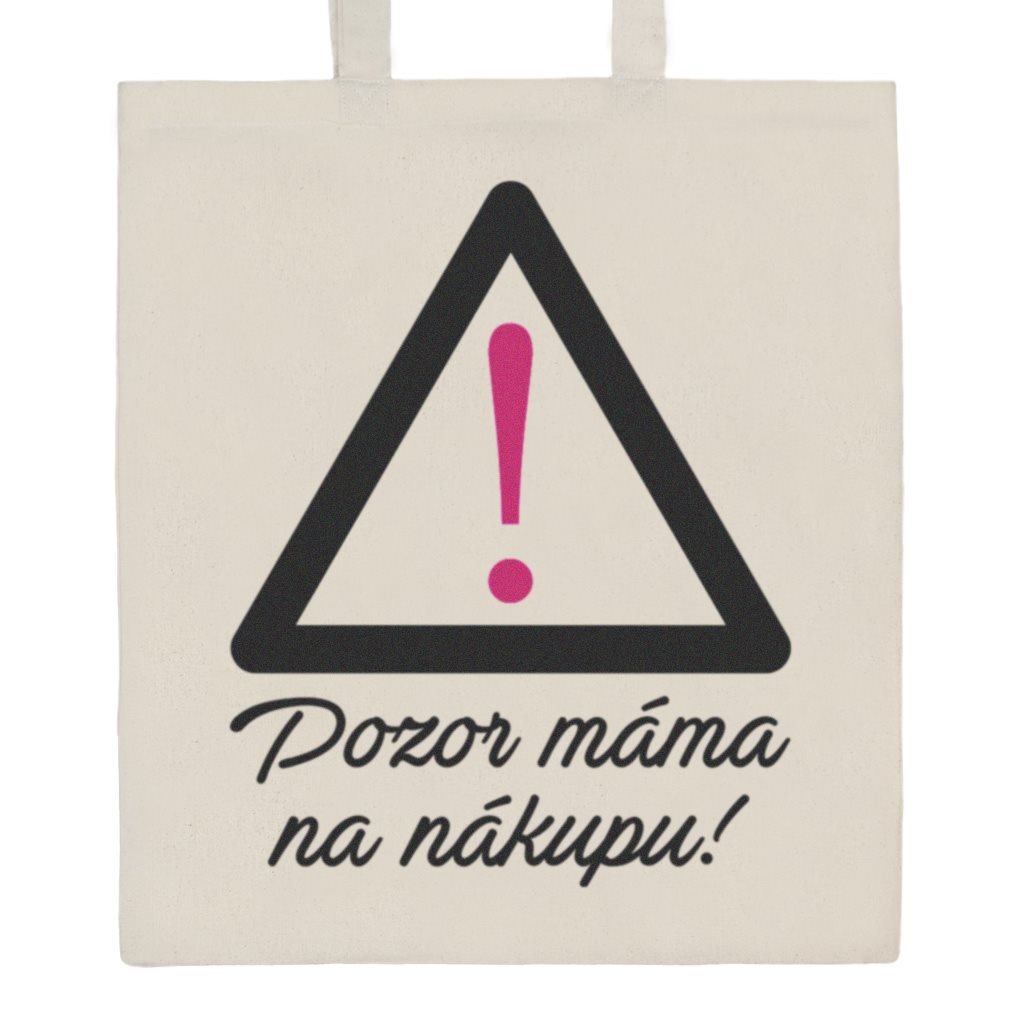 E-shop Bavlnená nákupná taška prírodná s potlačou New Baby - 35497