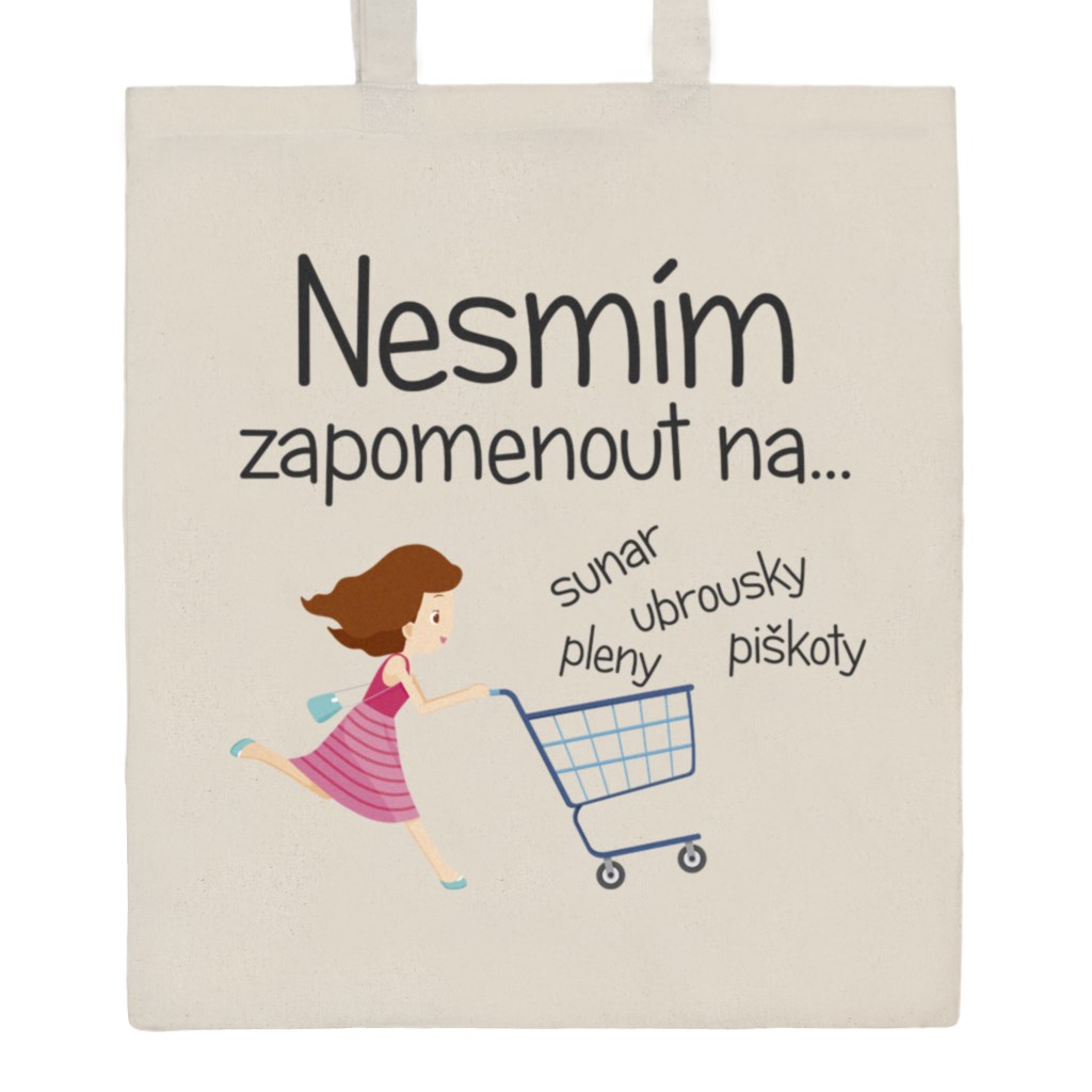 E-shop Bavlnená nákupná taška prírodná s potlačou New Baby - 35500