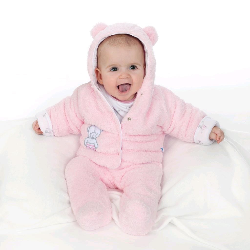 E-shop Zimný kabátik New Baby Nice Bear ružový, 80 (9-12m) - 36843