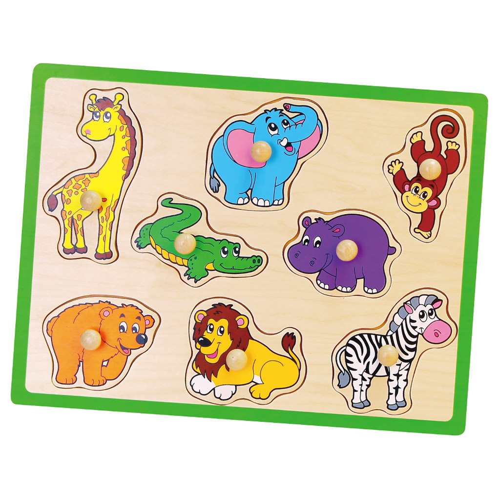 E-shop Detské drevené puzzle s úchytmi Viga ZOO - 37035