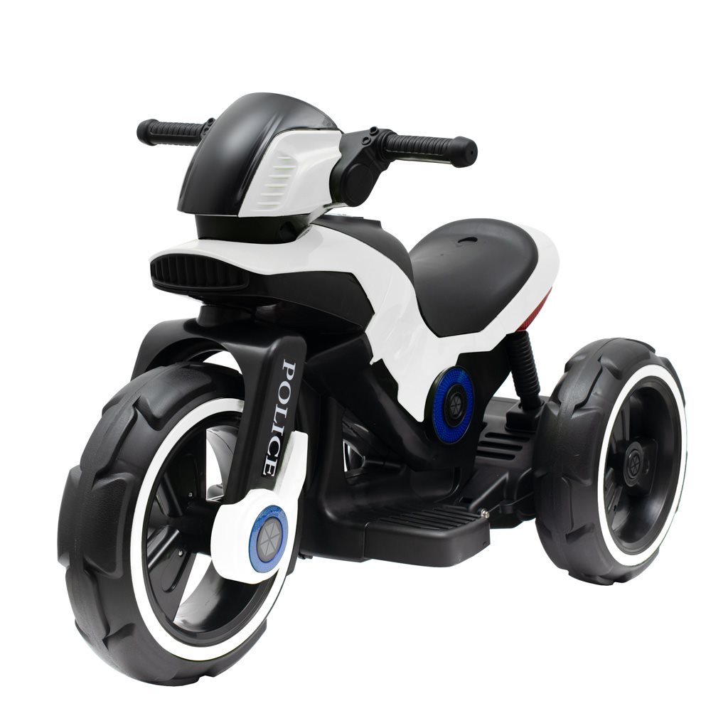 E-shop Detská elektrická motorka Baby Mix POLICE biela - 38055