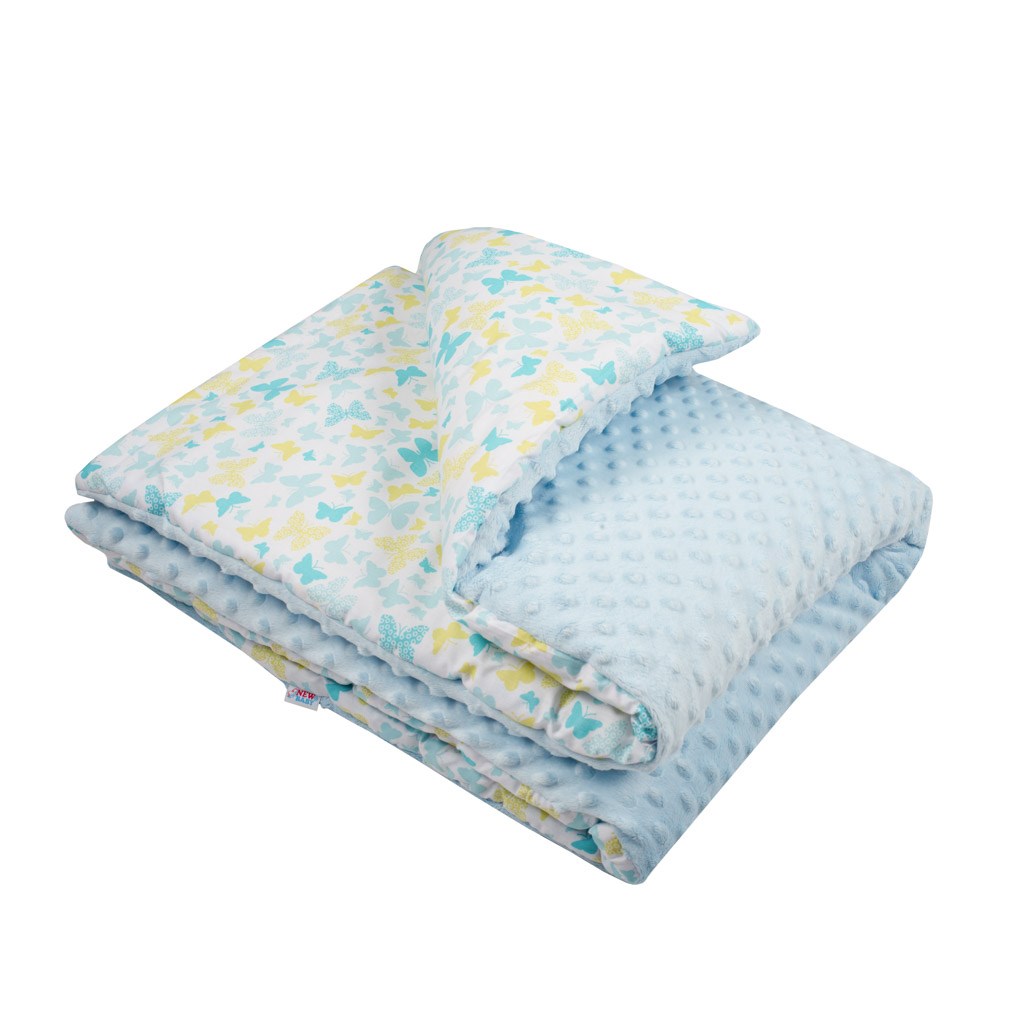 E-shop Detská deka z Minky s výplňou New Baby modrá 80x102 cm - 39068