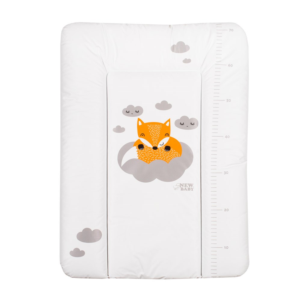 E-shop Prebaľovacia podložka mäkká New Baby Líška biela 70x50cm - 39090