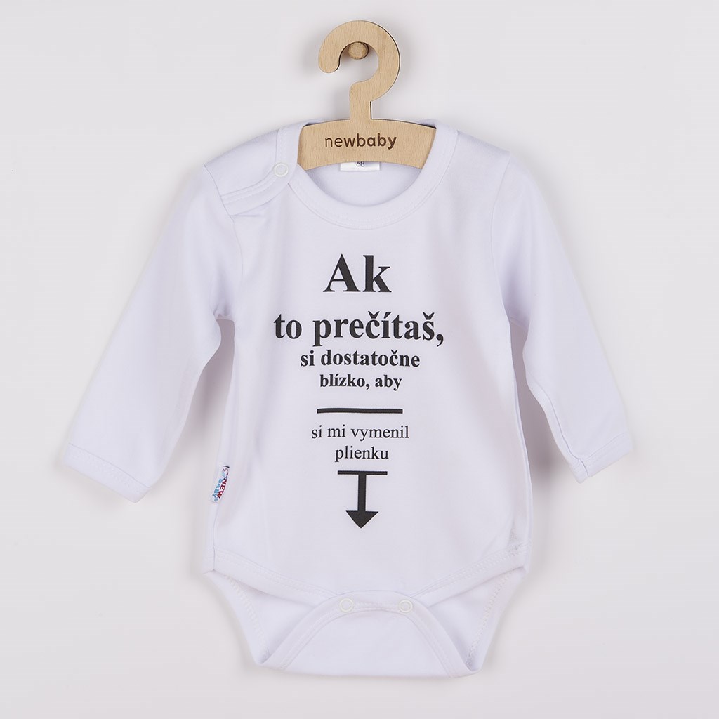 E-shop Body s potlačou New Baby ...vymeniť plienku..., 74 (6-9m) - 39428