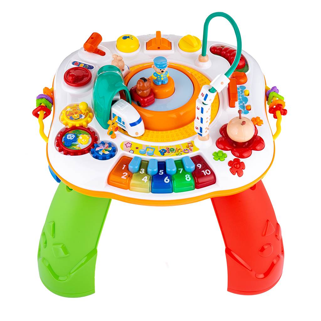 E-shop Hovoriaci a hrajúci interaktívný stolček New Baby s jazdiacim vláčikom CZ/SK - 39508