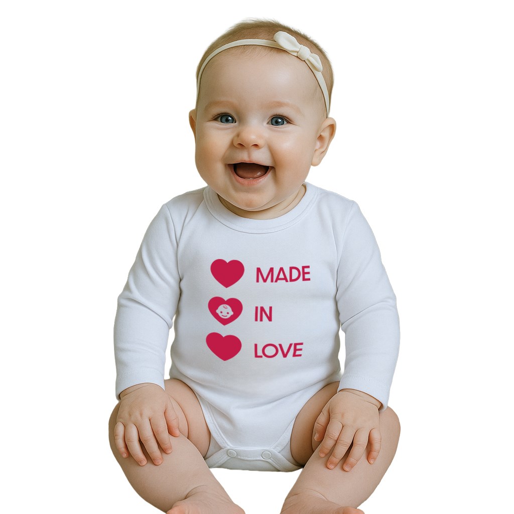 E-shop Body s potlačou New Baby MADE IN LOVE, 80 (9-12m) - 39668