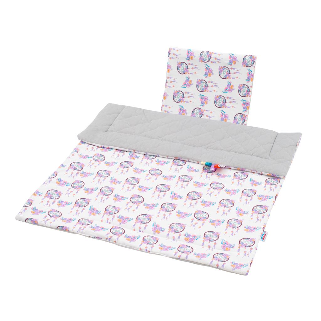 E-shop Obojstranný Set z Velvet do kočíka New Baby lapač snov sivý - 40126