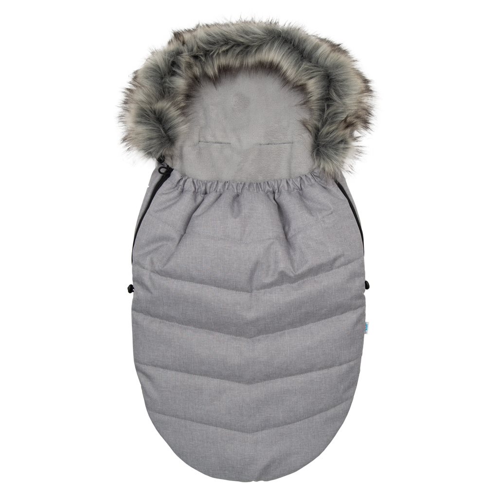 E-shop Detsky fusak NEW BABY s kožušinou svetlo sivý - 40295