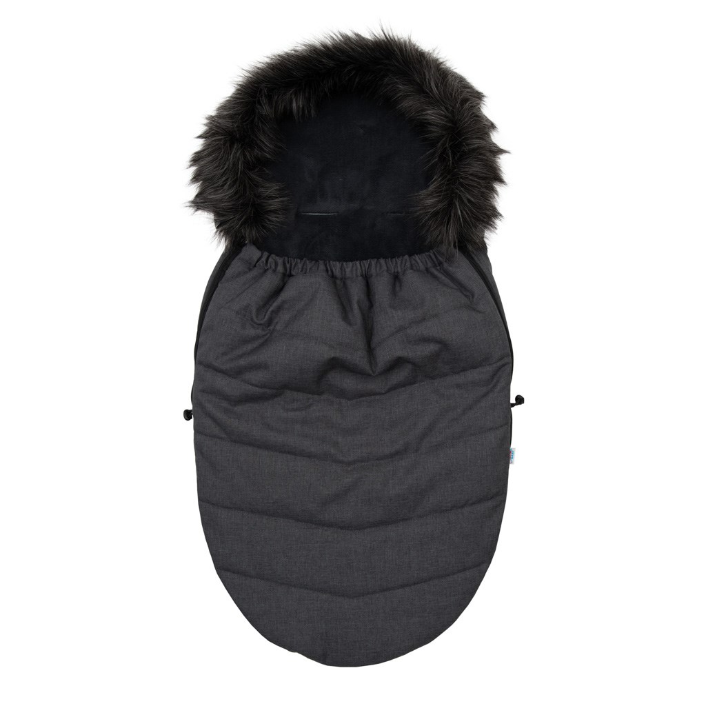 E-shop Detsky fusak NEW BABY s kožušinou tmavo sivý - 40296