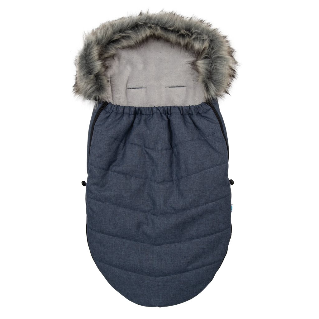 E-shop Detsky fusak NEW BABY s kožušinou tmavo modrý - 40297